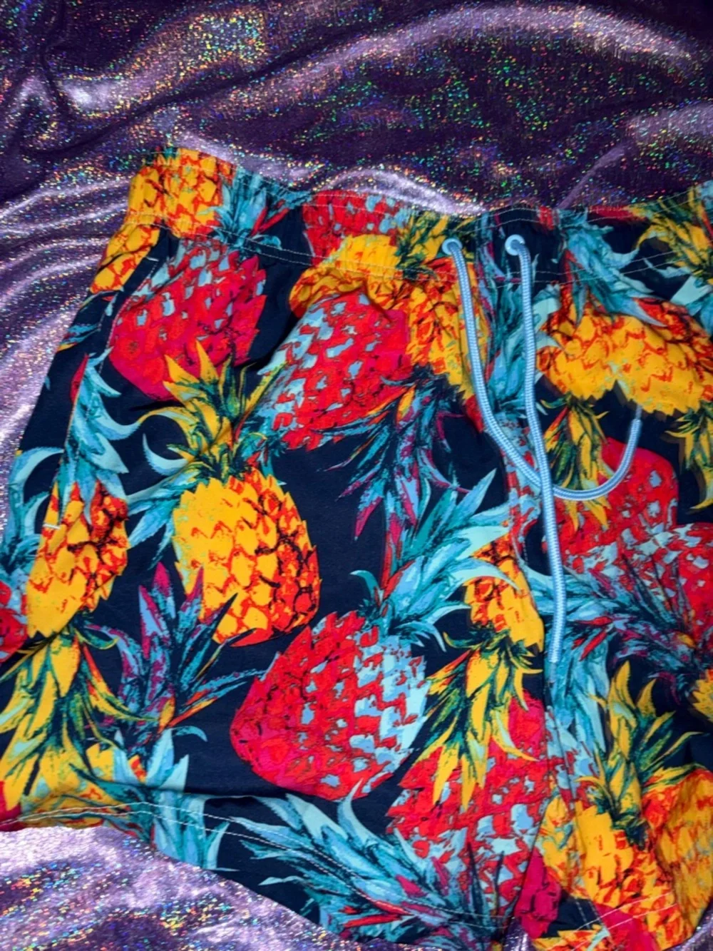 Mens Colorful Pineapple Swim Trunks